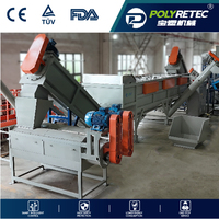 POLYRETEC 2000kghr Ligne de recyclage, de broyage, de lavage et d'essorage à haut rendement pour films PP PE LDPE et sacs tissés PP, pour plastiques souples, avec certification CE