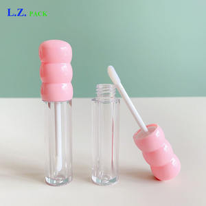 LZ Pack <span class=keywords><strong>Precio</strong></span> de fábrica Nuevo Púrpura Rosa Redondo Brillo de <span class=keywords><strong>labios</strong></span> Botella transparente 2ml Mini Cute Private Label Brillo de <span class=keywords><strong>labios</strong></span> Tubos con varita - Product Image 3