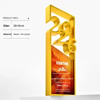 Nouveau Trophée Commémoratif Personnalisé 2026 en Métal Dégradé de Couleurs, Créatif, Haut de Gamme et Élégant pour Cérémonie de Remise des Prix et Réunions Annuelles