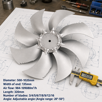 Hochleistungs-Heißluftbeständiger Axiallüfter mit gebogener 8-Blatt-Klinge aus Aluminiumlegierung, Einzelimpeller
