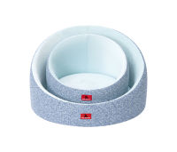 Lit pour chat ovale de luxe en mousse à mémoire de forme, orthopédique, avec logo personnalisé disponible en gros (OEM)