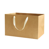 Sac fourre-tout en papier kraft écologique et imperméable pour pique-nique - Grande capacité, emballage épais pour cadeaux et traiteur