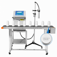 Máquina Automática de Codificación por Lotes, Impresora de Inyección de Tinta Continua (CIJ) para Fecha, Hora, Número, Logotipo y Etiquetas en Botellas de Vidrio y Plástico