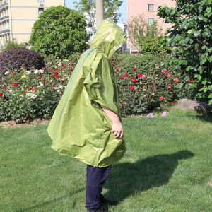 Poncho de Emergencia para Senderismo al Aire Libre, Impermeable, con Capucha, para 1 Persona, Equipo de Supervivencia, Color Naranja - Product Image 2