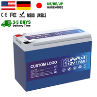 Baterai surya Ion Lithium, 12v 7AH 10ah 12ah 20ah 50AH 100AH kemasan baterai Lithium 12V 50ah