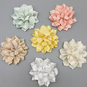 Fleur de lotus en tissu multicouche 12 cm, fournitures de bricolage pour cheveux, chaussures, sacs, vêtements et accessoires - Product Image 1