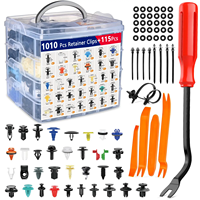 Clips de fixation universels bleus en plastique pour carrosserie automobile, panneaux, passages de roue, pare-chocs et jupes latérales