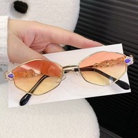 Lunettes de soleil QUEJOEY Polygon en métal UV400, tendance, style européen et américain, même modèle pour homme et femme, lunettes de soleil élégantes