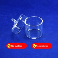 Couvre-gobelet en quartz fondu SiO2 de haute pureté, résistant à la chaleur, transparent, pour laboratoire, récipient résistant aux acides, 50ml-500ml 400