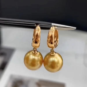 Accessoires en argent S925 pour la création de bijoux, boucles d'oreilles pendantes tendance avec support vide pour perles rondes de 8 à 13 mm, 21717 - Product Image 1