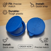 Bouchon de réservoir de liquide lave-glace en plastique de haute qualité 55 mm, durable, prix usine, vente en gros, bleu, pour voiture