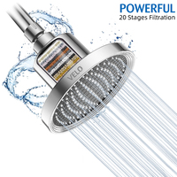 Tête de douche filtrante haute pression avec cartouches filtrantes à 20 étapes, fabriquée par une usine spécialisée depuis 26 ans, avec emballage personnalisé