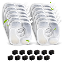 Filtre de remplacement pour fontaine à eau pour chat, cartouche en coton au charbon actif de coque de noix de coco pour distributeur d'eau pour animaux de compagnie, accessoire pour chien