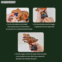 Pistolet à balles en forme de dinosaure Triceratops en plastique, jeu interactif puissant pour enfants, pour jeux en intérieur, vente en gros