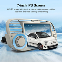 Autoradio Linux 7 pouces IPS pour Fiat 500 2007-2015, CarPlay sans fil, Android Auto, commande au volant, radio FM