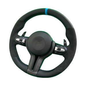 Volante de coche de cuero Alcantara para <span class=keywords><strong>BMW</strong></span> F01F02 F03F04 F06 F07F10 F11 F12 F15 F16 F18 F20 F25 F26 F30 F32 E60 M3 M5 M6 - Product Image 4