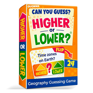Gioco da Tavolo Scientifico Personalizzato QUOKKA - Carte da Gioco in Carta e PVC, Trivia Higher or Lower per Bambini 8-12 Anni e Adulti, Gioco per Famiglie, Vendita all'Ingrosso - Product Image 4