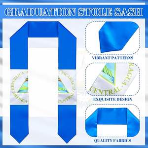 Estola de Graduación con Banderas de Países Mixtos + Cordones de Honor Estilo Bandera, Regalo de Graduación - Product Image 3