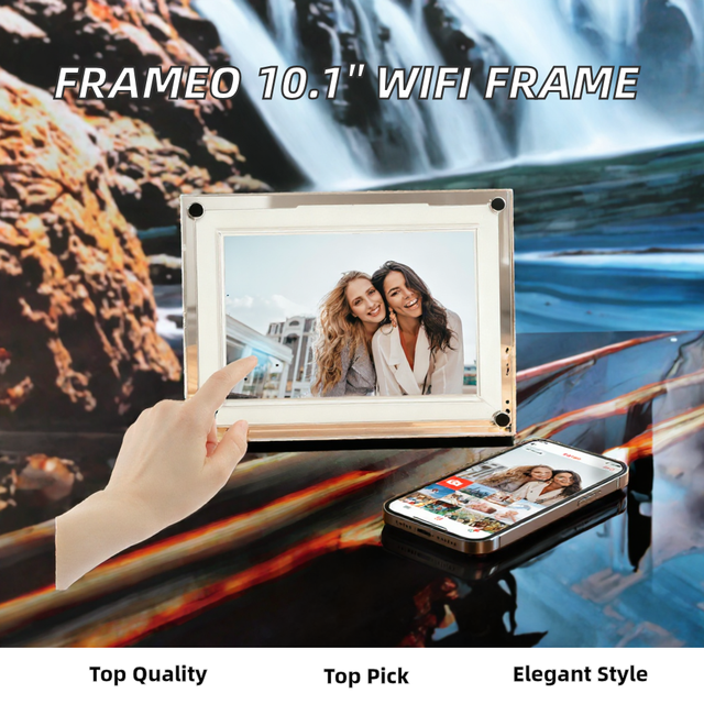7-Inch WiFi Digital Photo Frame Smart Cloud Electronic Picture Frame with App Control Acrylic Tabletop Digital Frame for Gift