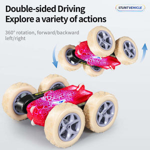 Jouet de voiture <span class=keywords><strong>RC</strong></span> 2.4GHz à 360 °-Véhicule télécommandé rechargeable avec lumières LED colorées, Drift <span class=keywords><strong>Racer</strong></span> tout-terrain pour enfants - Product Image 4