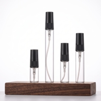 Flacon vaporisateur de parfum rechargeable 2ml 3ml 5ml 10ml, brume fine, atomiseur de voyage, avec pulvérisateur noir ou transparent, personnalisable