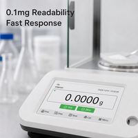 Balance analytique 220g, précision 0,1mg, écran tactile, RS232 USB, calibration externe pour la recherche en laboratoire et le contrôle qualité (pesage)