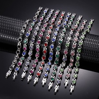 Bracelets magnétiques en acier titane et germanium pour femmes, avec pierres précieuses naturelles de quartz rose, dispositif de soulagement de la douleur - Vente en gros