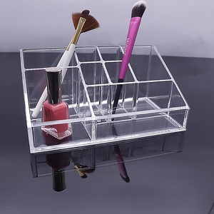 Múltiples Red de acrílico transparente maquillaje taladro clavo polaco lápiz labial de almacenamiento de maquillaje organizador caja - Product Image 5