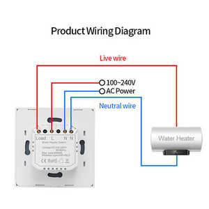 Langyeao 20A/40A thông minh Wifi Máy nước nóng không dây điều khiển từ xa nồi hơi đẩy nút chuyển đổi tương thích Alexa/Google nhà EU/UK - Product Image 3