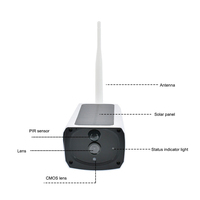 Cámara de Vigilancia CCTV Solar de 2MP, Panel Solar de 1.5W, Seguimiento Automático, Visión Nocturna, Visualización Remota Móvil para Hogar y Construcción