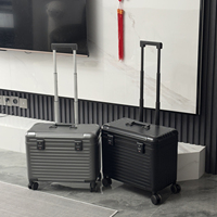 Valise à roulettes compacte de 19 pouces à ouverture par le haut avec cadre en aluminium, serrure TSA, mini sac de voyage