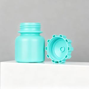 ขวดพลาสติกฝาเกลียว ภาชนะพลาสติกทรงกลม ขวดบรรจุภัณฑ์ปากกว้าง - Product Image 2