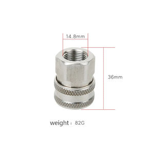 Juego de adaptadores de manguera de pistola de agua para lavadora de alta presión G3/8 conector rápido Kit de <span class=keywords><strong>desconexión</strong></span> rápida de chorro de pulverización de acero inoxidable para coche - Product Image 4