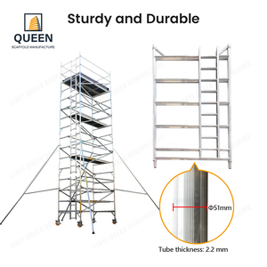 Échafaudage en aluminium LINYIQUEEN 2-12m, fabricant professionnel, échafaudage <span class=keywords><strong>de</strong></span> construction en aluminium - Product Image 2