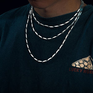 Collier chaîne losanges en acier inoxydable pour homme et femme, style XS Fashion, pour pendentif, bijoux ras-<span class=keywords><strong>du</strong></span>-cou, vente en gros - Product Image 4