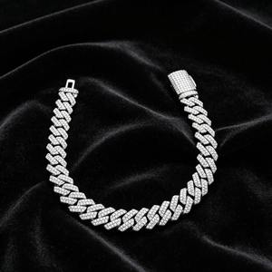 Bracelet Hip Hop Tendance en Argent 925 avec Moissanite Ronde Taille Brillant pour Bijoux de Mode Urbaine Élégants à Porter au Quotidien - Product Image 1