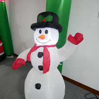Château gonflable LED décoratif de 2,7 m 3W SMD avec bonhomme de neige mignon, adaptateur inclus, lumières de Noël extérieures pour enfants - Vente directe usine