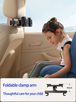 Support universel pour téléphone et tablette à fixer sur appuie-tête, bras télescopique rotatif flexible à 360°, hauteur réglable, support de voiture pour smartphone de 4,7 à 13 pouces