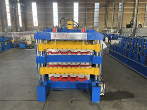 Tuile métallique d'<span class=keywords><strong>ardoise</strong></span> de toit de trois couches faisant la machine petit pain ondulé trapézoïdal de feuille de toit d'Ibr formant des <span class=keywords><strong>prix</strong></span> de machine - Product Image 3