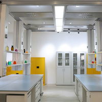 Table de laboratoire latérale de banc de travail d'étagère de réactif de cadre en H d'acier médical d'école