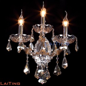 Brillant L1 L2 L3 Lumières Maria Theresa Applique <span class=keywords><strong>Luminaires</strong></span> Chambre Chevet Ambre Cristal Appliques Murales - Product Image 1