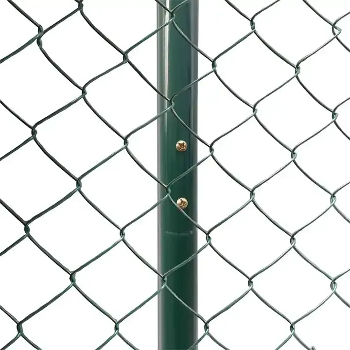 Easily Assembled Low Price Pvc Coated Galvanized Diamond Mesh Chain Link Cyclone Wire Fence