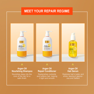 Natural <span class=keywords><strong>Organic</strong></span> <span class=keywords><strong>Argan</strong></span> <span class=keywords><strong>Oil</strong></span> Hair Care Set Champú Acondicionador Mascarilla para el cabello Suero de aceite para el cabello - Product Image 6