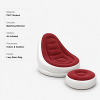 Canapé gonflable floqué, chaise pneumatique portable, siège lounge moderne pour chambre, bureau à domicile, extérieur