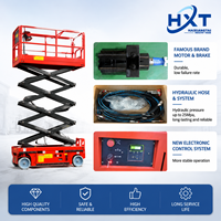 Plateforme élévatrice à ciseaux électrique à alimentation directe, plateforme de travail hydraulique électrique étroite de 8 m avec certification CE