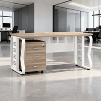 SONA HOME FS-MD-039 – Meuble de bureau en bois moderne et durable avec tiroir à dossiers, installation au sol, pour bureaux multiples et usage commercial