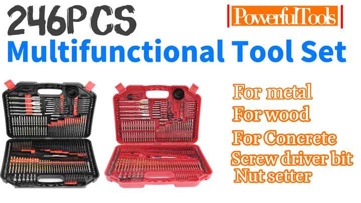 Combination Drill Bit Set, 111Pcs Drill Bit Sets Includes HSS Titanium Twist Drill Bits, Masonry