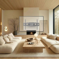 Braket Dudukan TV LED Dinding Layar Besar 32"-80" Berkualitas Tinggi, Dapat Diputar dan Digerakkan Sepenuhnya