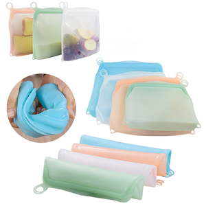 New Product Bpa Free Double Zipper Seal Reusable Breast Milk Silicone Food Storage Bag Manufacturers
