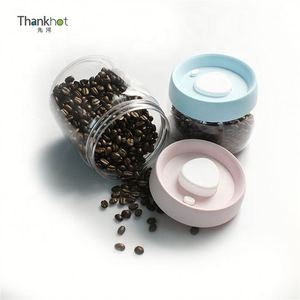 Pot de stockage des aliments en plastique scellé sous vide Vacare Kitchen Récipient empilable hermétique sans BPA Design moderne 400ml-1200ml Thé de riz - Product Image 3